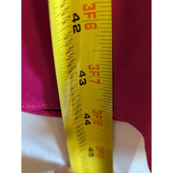 Vintage After Dark Pink Pleated Dress Size 13-14 Short Sleeves Flowy Hem Womens - Picture 5 of 6